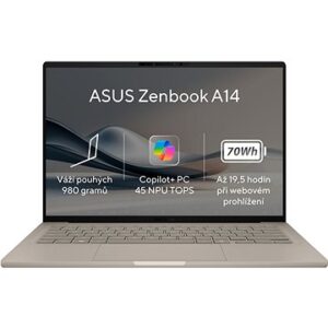 Notebook ASUS Zenbook A14 UX3407QA-OLED305W Zabriskie Beige celokovový