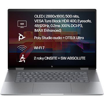 Notebook HP ENVY x360 16-ad0001nc Meteor silver Aluminum Celokovový