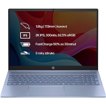 Notebook HP Pavilion 16-ag0433nc Sky blue Kovový