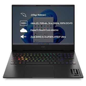 Notebook OMEN Transcend 16-u0910nc Shadow Black Celokovový